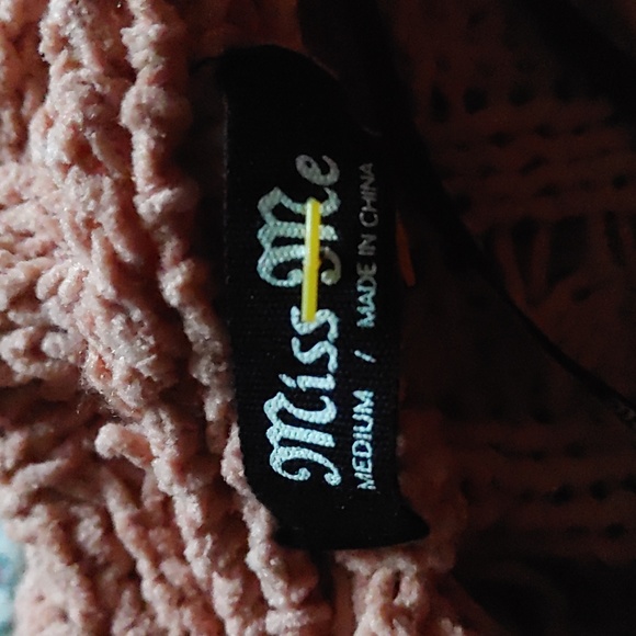 Miss Me Chenille Hooded cardigan Sweater SZ.M - Picture 10 of 11